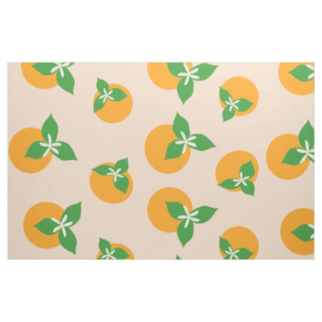 Tissu Fleurs oranges (Fat Quarter)