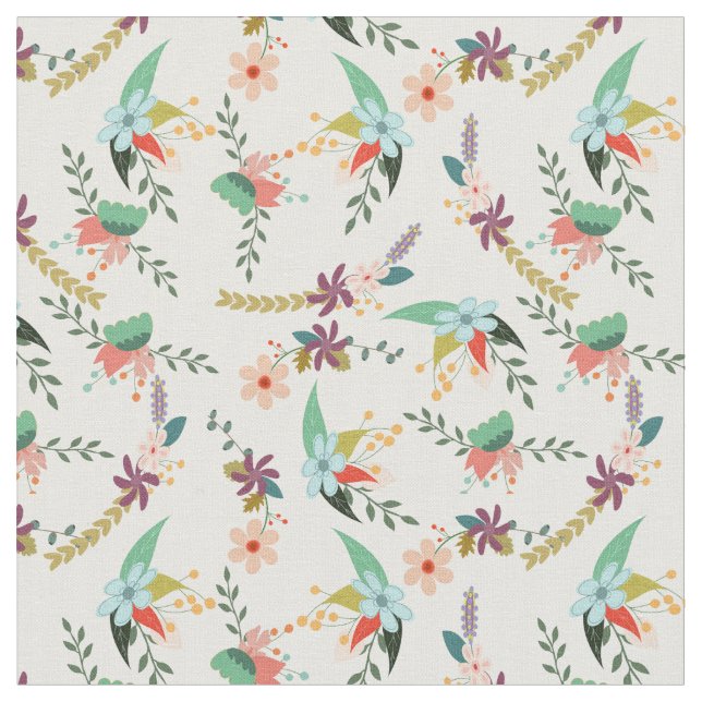 Tissu Fleurs pastel (Fermer)