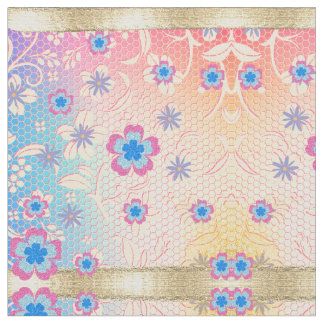 Tissu Fleurs roses