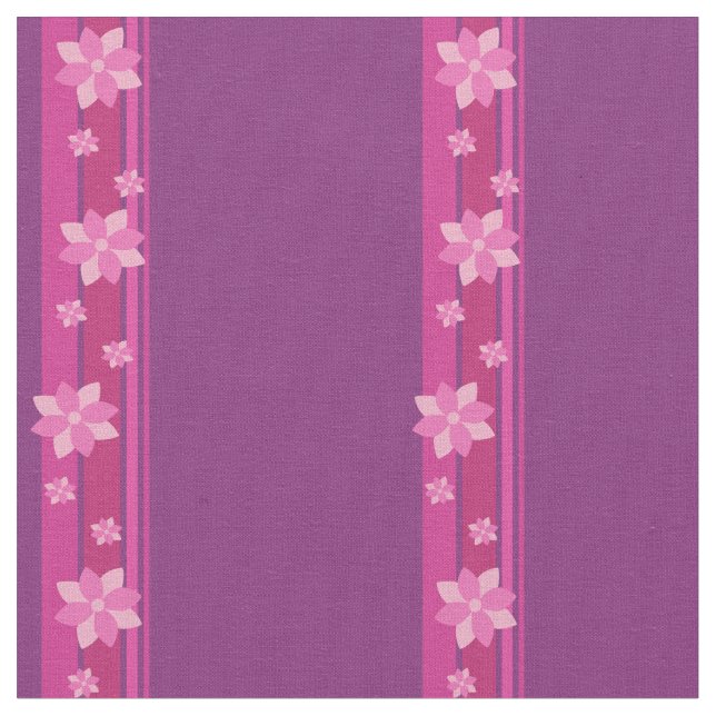 Tissu Fleurs roses (Fermer)