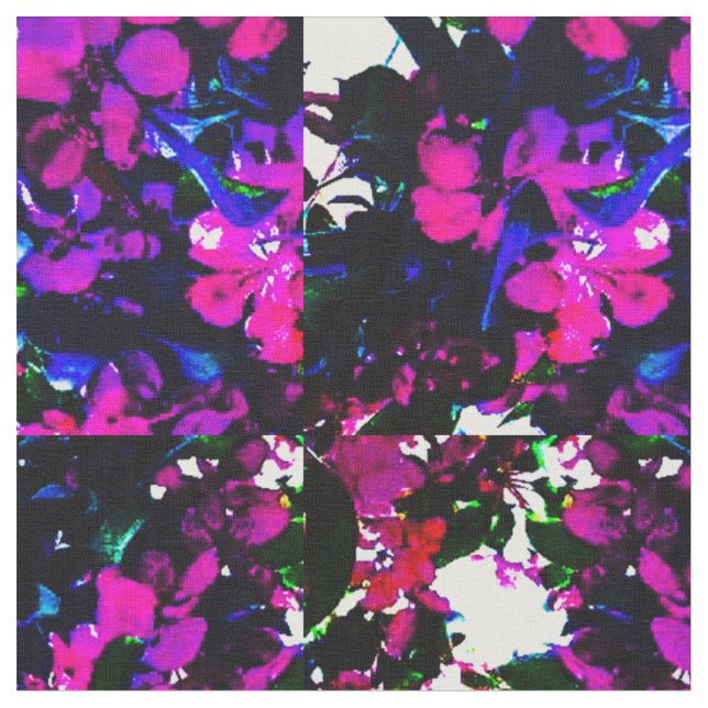 Tissu Fleurs roses (Fermer)