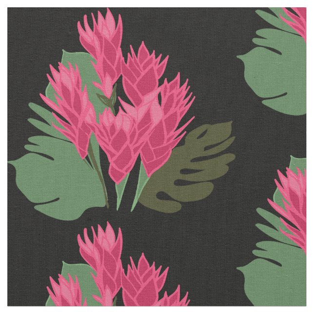 Tissu Fleurs roses (Fermer)