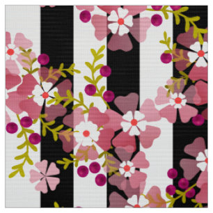 Tissu Fleurs roses