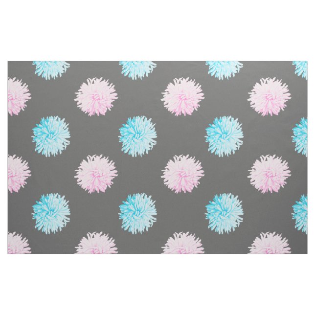Tissu Fleurs roses et bleues (Fat Quarter)