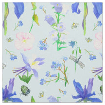 Fleurs sauvages anglaises abeilles bleues