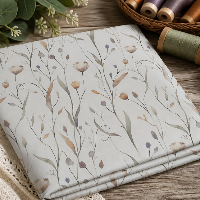Tissu Fleurs Sauvages Délicates (Créateur téléchargé)