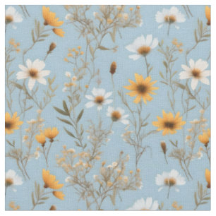 Tissu Fleurs sauvages Et Herbes Australiens Délicats,