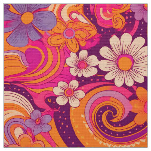 Tissu fleurs Super rétro