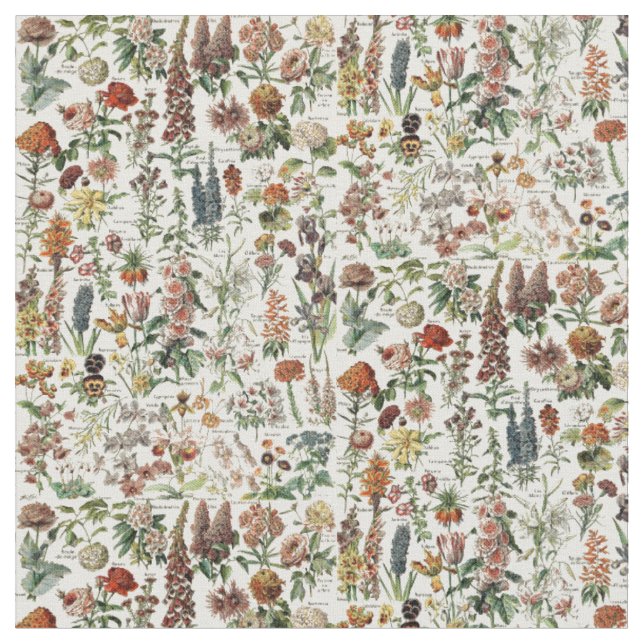 Tissu Fleurs vintages par Adolphe Millot Motif (Fermer)