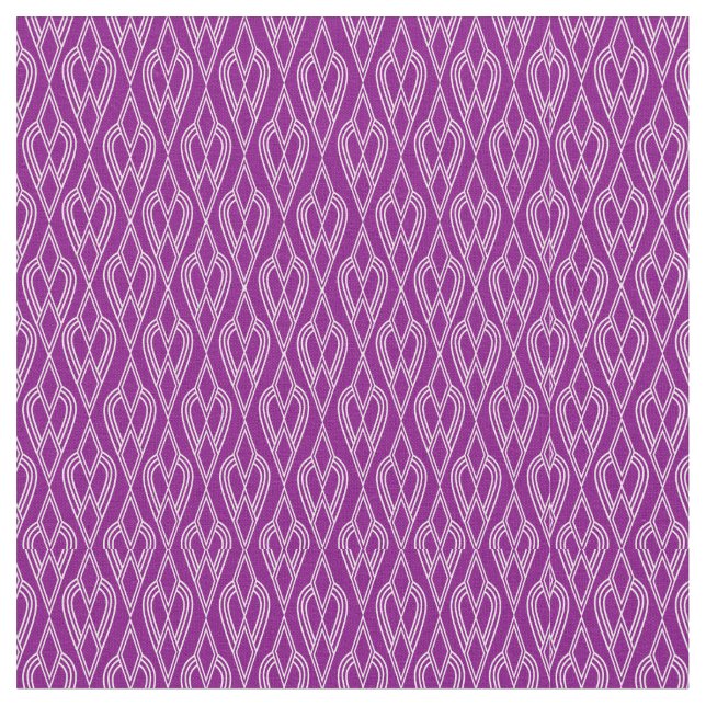 Tissu Fleurs violettes Art Déco (Fermer)