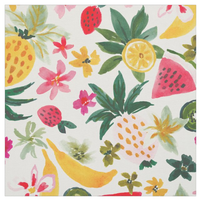 Tissu FLINGERINGO FRUITS Fruit Motif Tropical gras (Échantillon)