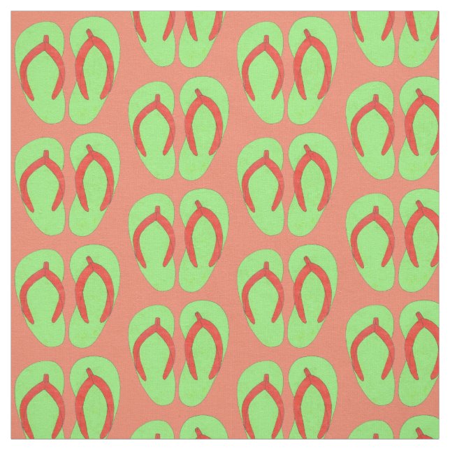 Tissu Flip Flop Sandales Summer Beach Boardwalk Fun (Échantillon)