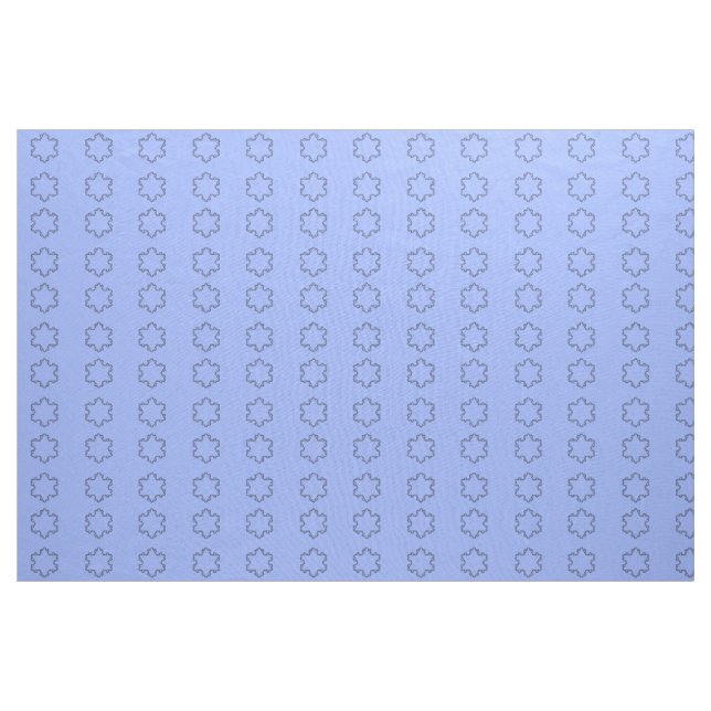 Tissu Flocon de neige bleu - Image fractale (Yard)