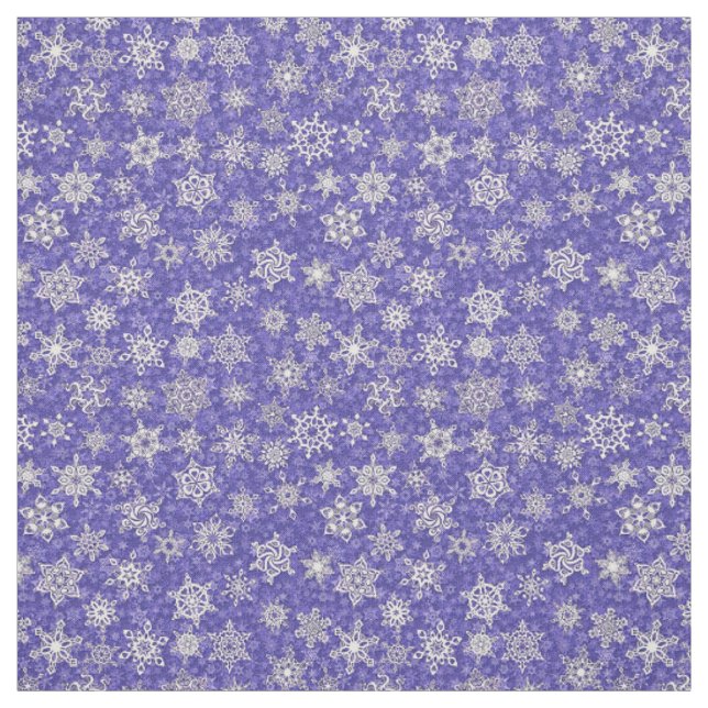 Tissu flocons de neige sur violet lilas arrière - plan (Échantillon)