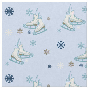 Tissu flocons et patins