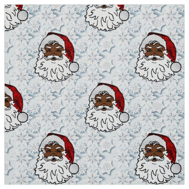 Tissu flocons noirs africains de père Noël (Échantillon)