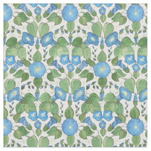 Tissu floral assez bleu de gloire de matin