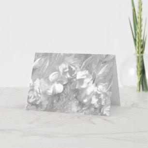 Tissu floral blanc sur blanc, carte intérieure vie