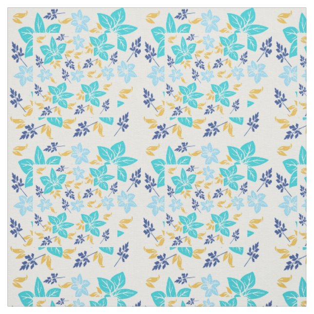 Tissu floral bleu (Échantillon)