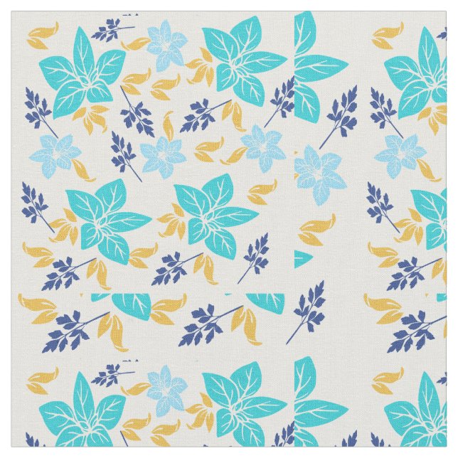 Tissu floral bleu (Fermer)