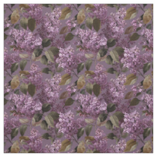 Tissu floral bohème vintage rustique lilas botaniq