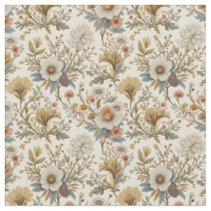 Tissu Floral Boho sur beige