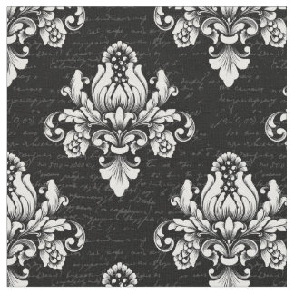 Tissu floral botanical damask ornate intricate antique