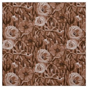 Tissu floral Brown