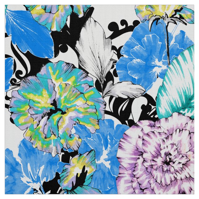 Tissu Floral coloré (Échantillon)