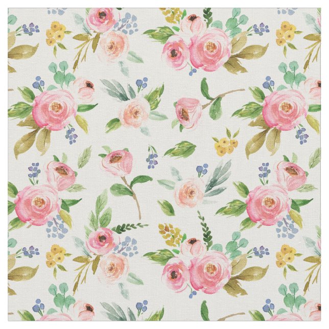 Tissu floral d'aquarelle (Fermer)