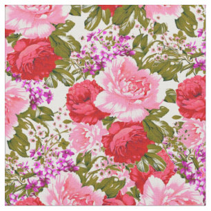 Tissu Floral de Bohème de roses vintages romantiques