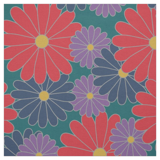 Tissu floral de chute éclatante (Échantillon)