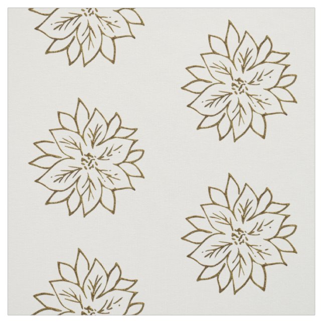 Tissu Floral de fleurs de Poinsettia (Échantillon)