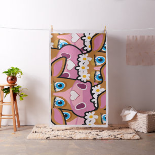 Tissu floral de papillon de vache