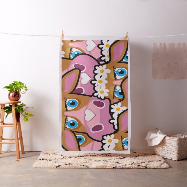 Tissu floral de papillon de vache (In Situ)