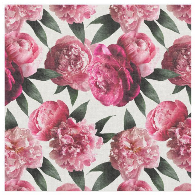 Tissu floral de pivoine rose (Fermer)