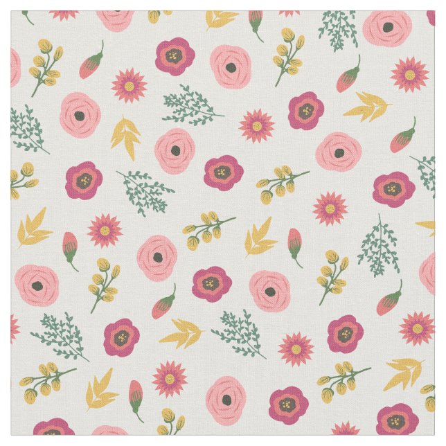 Tissu Floral doux (Fermer)