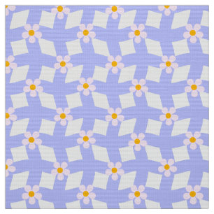 Tissu floral géométrique lavande au yard