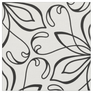 Tissu Floral Heart Vine Motif