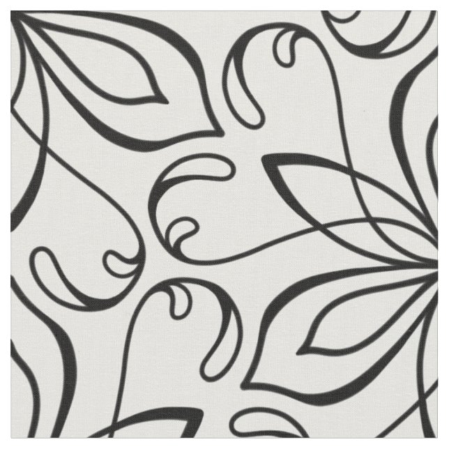 Tissu Floral Heart Vine Motif (Fermer)
