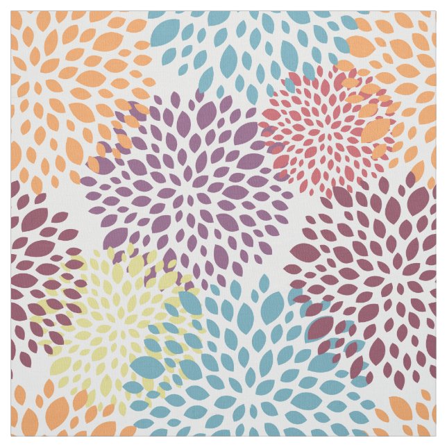 Tissu Floral Multicolor Moderne (Échantillon)