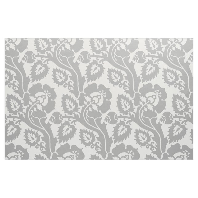 Tissu Floral Oblique Renaissance, gris argenté (Fat Quarter)