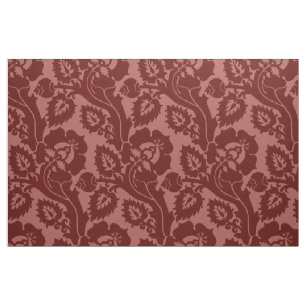 Tissu Floral Oblique Renaissance, Rouge foncé