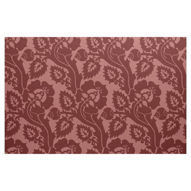 Tissu Floral Oblique Renaissance, Rouge foncé (Fat Quarter)
