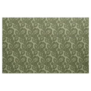 Tissu Floral Oblique Renaissance, Vert Olive