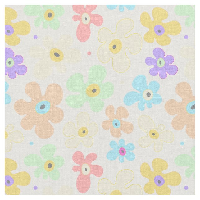 Tissu Floral Pastel Motif (Fermer)