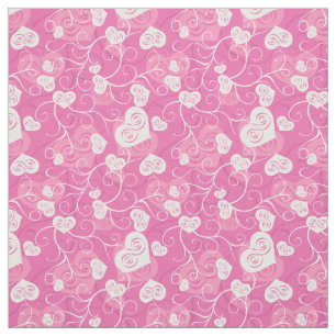 Tissu Floral Pink Heart le Motif de Valentine