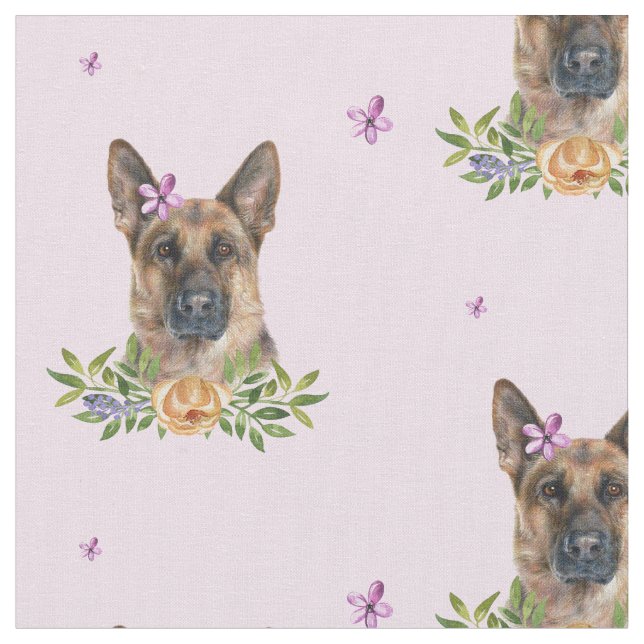 Tissu Floral rose de GSD (Fermer)