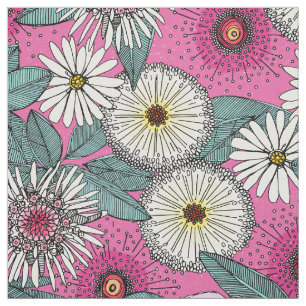 Tissu Floral rose du jardin australien