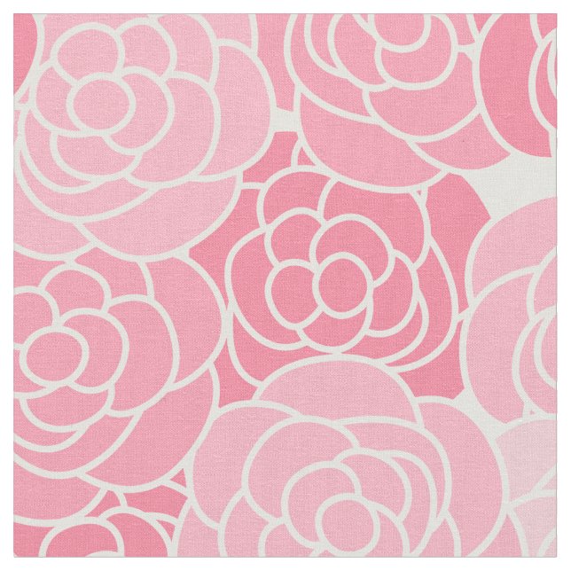 Tissu floral rose moderne (Fermer)